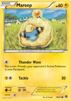 Mareep STS-38 Common Light Played Englisch Reverse Holo