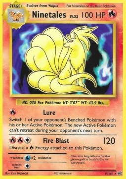 Ninetales EVO-15 Holo Rare Light Played Englisch