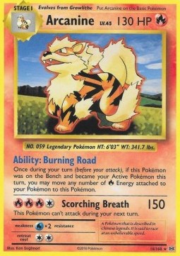 Arcanine EVO-18 Rare Light Played Englisch Reverse Holo