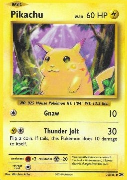 Pikachu EVO-35 Common Near Mint Englisch Reverse Holo