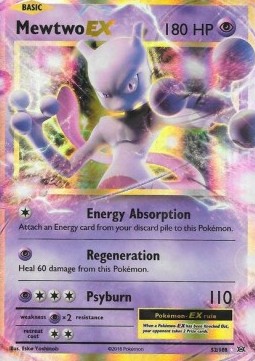 Mewtwo EX EVO-52 Ultra Rare Excellent Englisch
