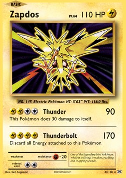 Zapdos EVO-42 Holo Rare Excellent Englisch Reverse Holo