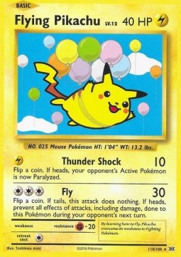 Flying Pikachu EVO-110 Secret Rare Excellent Englisch