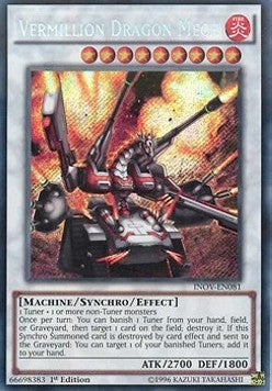 Zinnoberfarbener Drachenmech INOV-DE081 Secret Rare Excellent Deutsch 1. Auflage