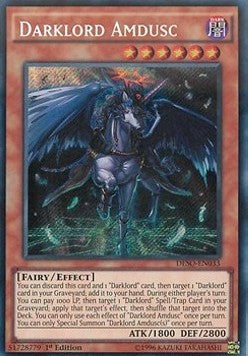 Finsterlord Amdusc DESO-033 Secret Rare Good Deutsch 1. Auflage