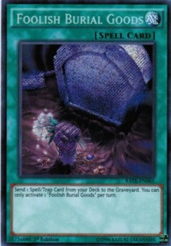 Törichte Begräbnisbeigaben RATE-065 Secret Rare Excellent Deutsch 1. Auflage