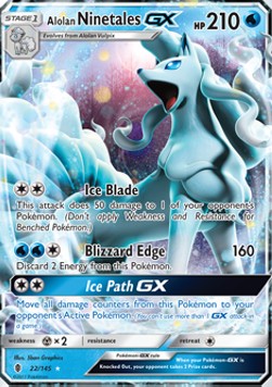 Alolan Ninetales GX GRI-22 Ultra Rare Excellent Englisch
