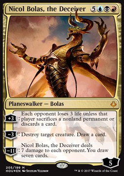 Nicol Bolas, the Deceiver HOU-205 Mythic Excellent Englisch Foil