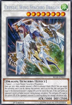 Kristallflügel-Synchrodrache BLLR-062 Secret Rare Near Mint Deutsch 1. Auflage