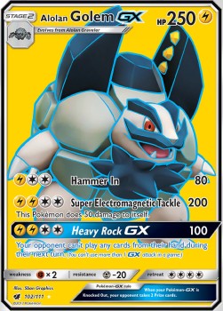 Alolan Geowaz GX CIN-102 Ultra Rare Excellent Deutsch