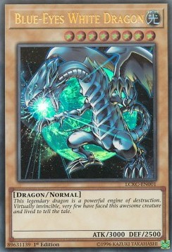 Blue-Eyes White Dragon LCKC-001 Ultra Rare Excellent Englisch