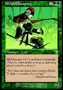 Elvish Champion INV-186 Rare Good Englisch