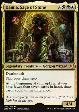 Damia, Sage of Stone CM2-2 Mythic Light Played Englisch Foil