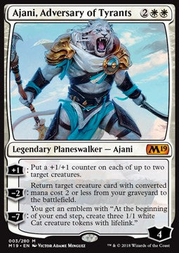 Ajani, Adversary of Tyrants M19-3 Mythic Light Played Englisch