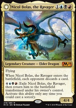 Nicol Bolas, the Ravager // Nicol Bolas, the Arisen M19-218 Mythic Played Englisch