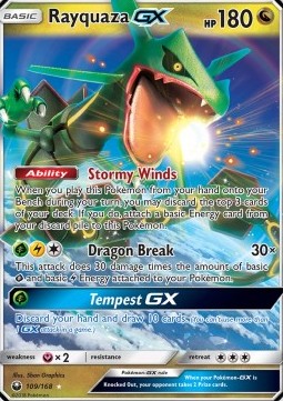 Rayquaza GX CES-109 Ultra Rare Played Deutsch
