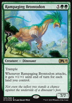 Rampaging Brontodon PM19-GP5 Rare Light Played Englisch Foil