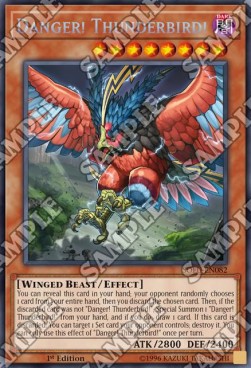 Gefahr! Donnervogel! SOFU-082 Secret Rare Light Played Deutsch 1. Auflage