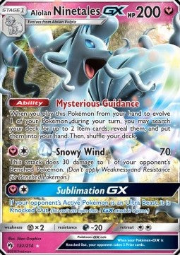 Alolan Ninetales GX LOT-132 Ultra Rare Excellent Englisch