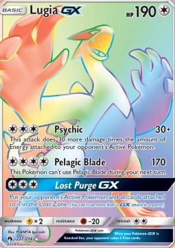 Lugia GX LOT-227 Secret Rare Light Played Deutsch