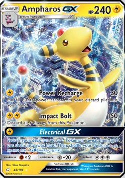 Ampharos GX TEU-43 Ultra Rare Near Mint Englisch