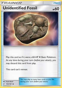 Unbekanntes Fossil TEU-155 Uncommon Excellent Deutsch Reverse Holo