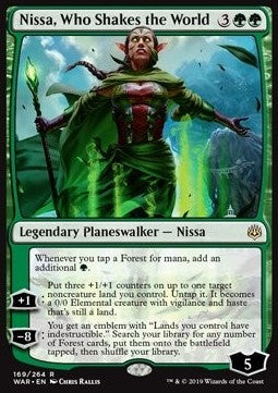 Nissa, Who Shakes the World WAR-169 Rare Good Englisch