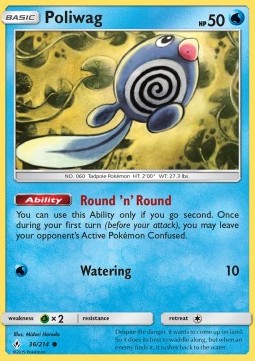 Poliwag UNB-36 Common Near Mint Englisch Reverse Holo
