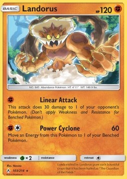 Landorus UNB-103 Holo Rare Excellent Englisch Reverse Holo