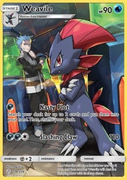 Weavile CEC-238 Secret Rare Light Played Deutsch