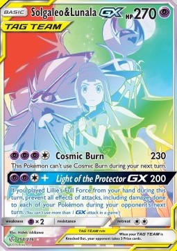 Solgaleo & Lunala GX CEC-254 Secret Rare Excellent Italienisch