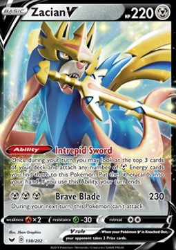 Zacian V SSH-138 Ultra Rare Good Deutsch