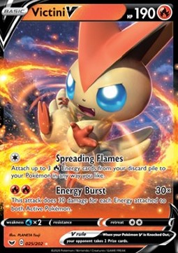 Victini V SSH-25 Ultra Rare Near Mint Deutsch