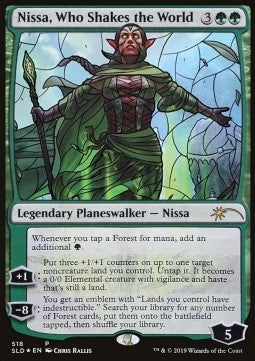 Nissa, Who Shakes the World SLD-518 Rare Near Mint Englisch Foil