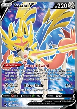 Zacian V SSH-195 Ultra Rare Excellent Deutsch