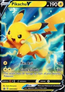 Pikachu V SWSH-063 Promo Light Played Deutsch