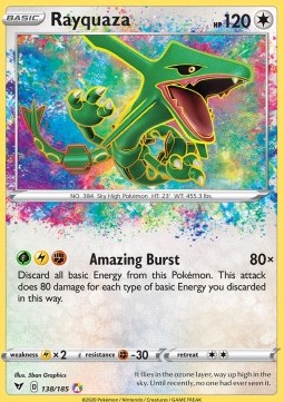 Rayquaza VIV-138 Amazing Rare Near Mint Englisch