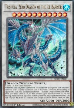 Trishula, Zero Dragon of the Ice Barrier SDFC-041 Ultra Rare Excellent Deutsch 1. Auflage