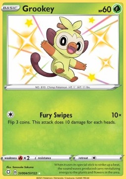 Grookey SHF-SV4 Secret Rare Near Mint Englisch