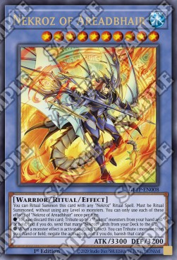 Nekroz von Areadbhair GFTP-008 Ultra Rare Excellent Deutsch 1. Auflage