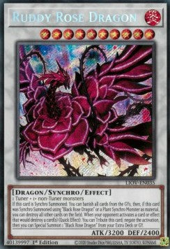 Rötlicher Rosendrache LIOV-035 Secret Rare Excellent Deutsch 1. Auflage