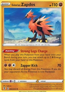 Galar-Zapdos EVS-082 Holo Rare Excellent Deutsch