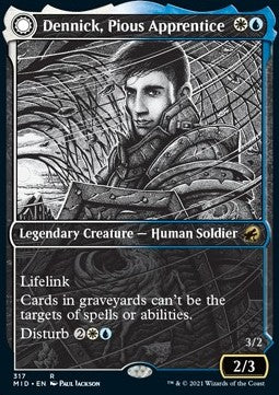 Dennick, Pious Apprentice // Dennick, Pious Apparition XMID-317 Rare Near Mint Englisch