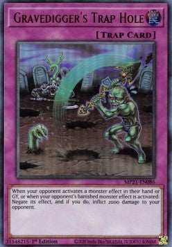 Gravedigger's Trap Hole MP21-086 Ultra Rare Good Englisch 1. Auflage
