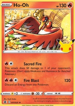 Ho-Oh CEL-001 Holo Rare Excellent Englisch
