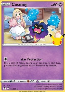 Cosmog CEL-013 Holo Rare Poor Deutsch