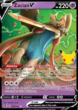 Zacian V CEL-016 Ultra Rare Good Deutsch