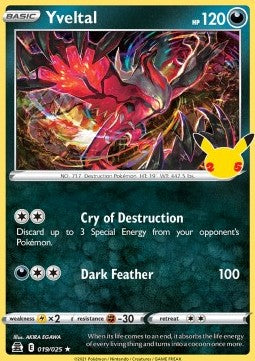 Yveltal CEL-019 Holo Rare Excellent Deutsch