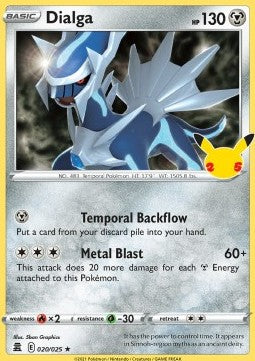 Dialga CEL-020 Holo Rare Light Played Deutsch
