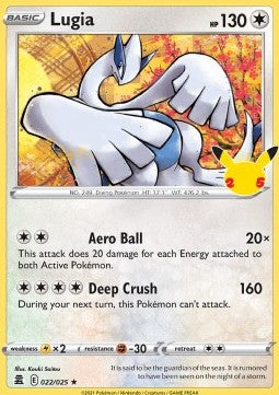 Lugia CEL-022 Holo Rare Excellent Deutsch